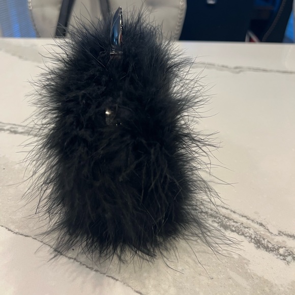 BCBGMaxAzria Black Furry Clutch